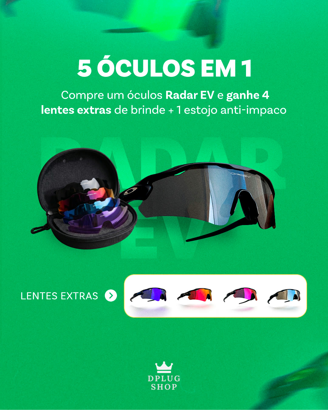 Radar EV — 5 óculos em 1